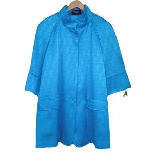 Vintage Ellen Tracy x Bloomingdales Turquoise Coat